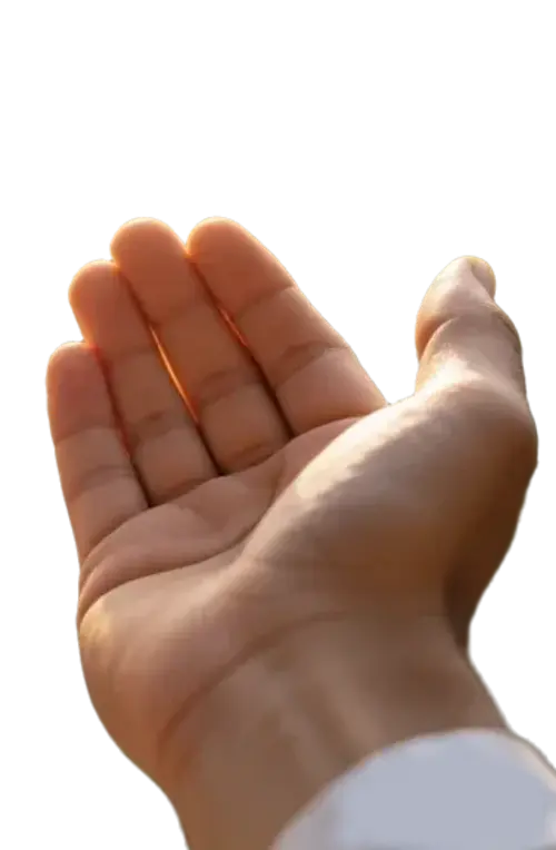 Right hand in dua